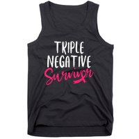 Triple Negative Survivor Pink Ribbon Breast Cancer Awareness Tank Top