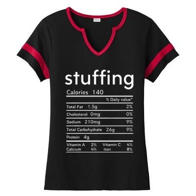 thanksgiving nutrition stuffing facts matching family Ladies Halftime Notch Neck Tee