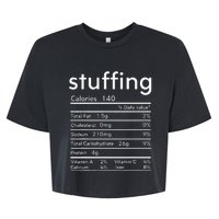 thanksgiving nutrition stuffing facts matching family Bella+Canvas Jersey Crop Tee