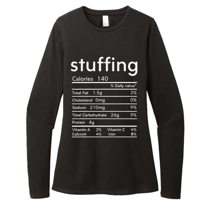 thanksgiving nutrition stuffing facts matching family Womens CVC Long Sleeve Shirt