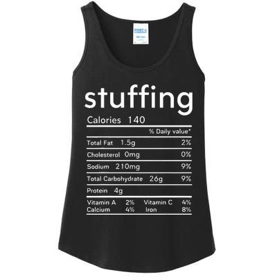 thanksgiving nutrition stuffing facts matching family Ladies Essential Tank