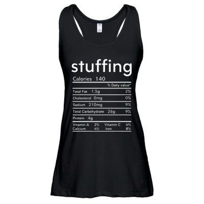 thanksgiving nutrition stuffing facts matching family Ladies Essential Flowy Tank