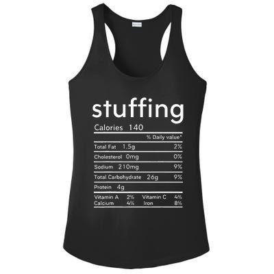 thanksgiving nutrition stuffing facts matching family Ladies PosiCharge Competitor Racerback Tank