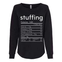 thanksgiving nutrition stuffing facts matching family Womens California Wash Sweatshirt