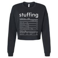 thanksgiving nutrition stuffing facts matching family Cropped Pullover Crew