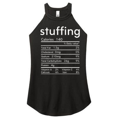 thanksgiving nutrition stuffing facts matching family Women's Perfect Tri Rocker Tank