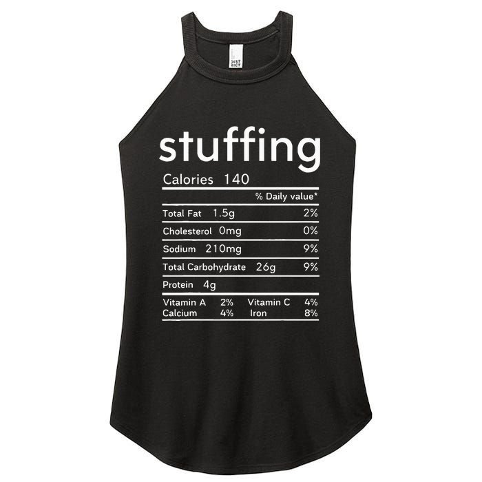 thanksgiving nutrition stuffing facts matching family Women's Perfect Tri Rocker Tank