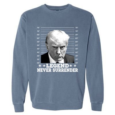 Trump Never Surrender Donald Trump Mugshot Trump 2024 Garment-Dyed Sweatshirt