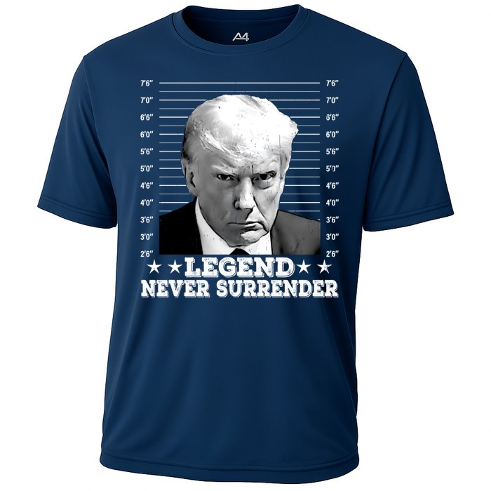 Trump Never Surrender Donald Trump Mugshot Trump 2024 Cooling Performance Crew T-Shirt