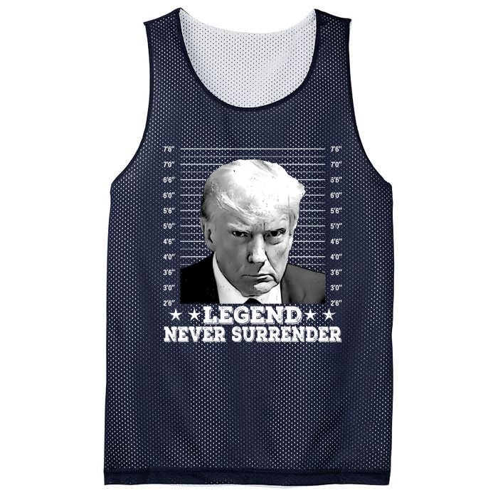 Trump Never Surrender Donald Trump Mugshot Trump 2024 Mesh Reversible Basketball Jersey Tank