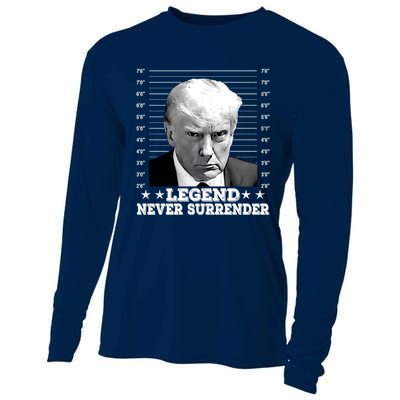 Trump Never Surrender Donald Trump Mugshot Trump 2024 Cooling Performance Long Sleeve Crew