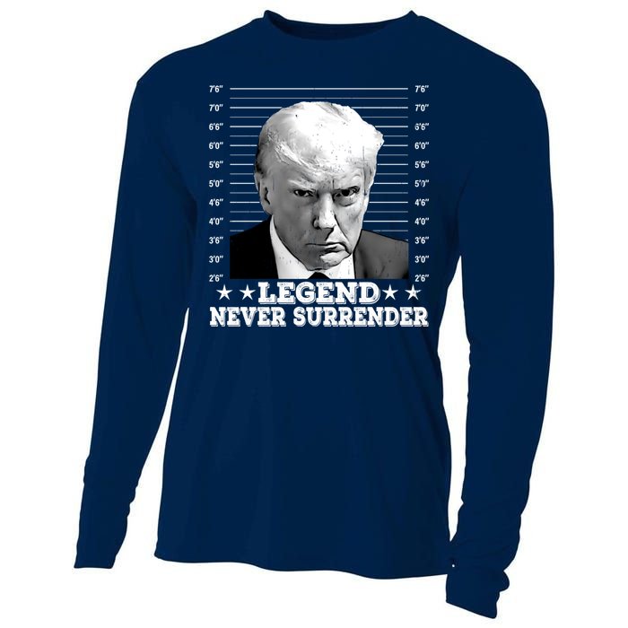 Trump Never Surrender Donald Trump Mugshot Trump 2024 Cooling Performance Long Sleeve Crew