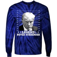 Trump Never Surrender Donald Trump Mugshot Trump 2024 Tie-Dye Long Sleeve Shirt