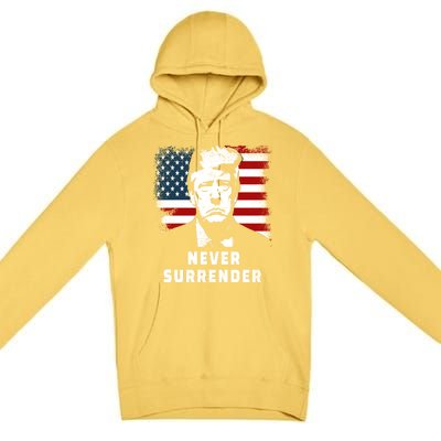 Trump Never Surrender Premium Pullover Hoodie