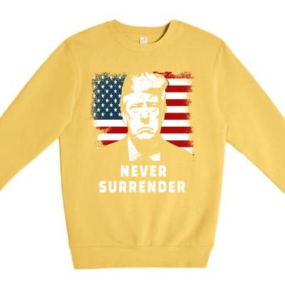 Trump Never Surrender Premium Crewneck Sweatshirt