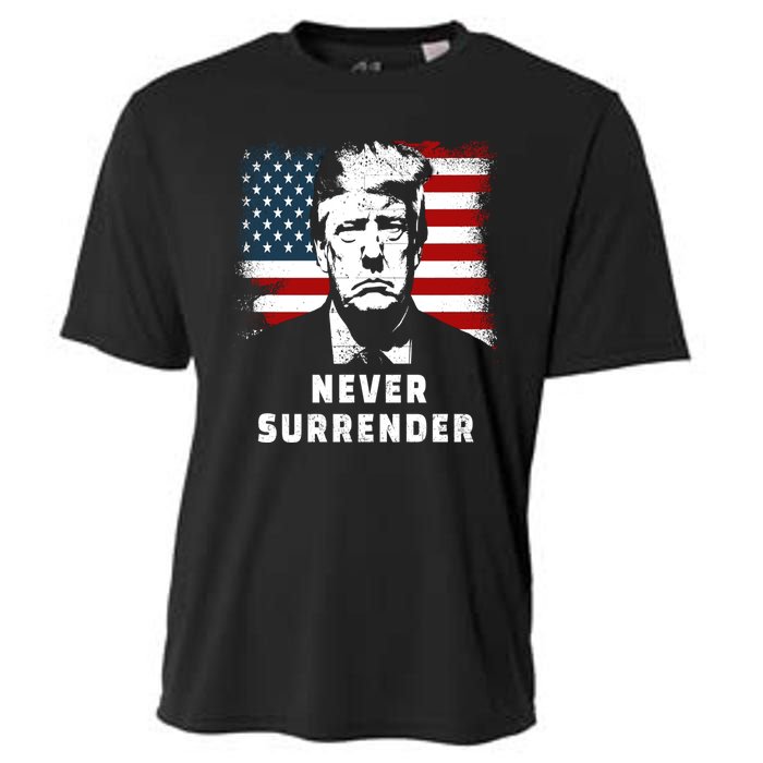 Trump Never Surrender Cooling Performance Crew T-Shirt