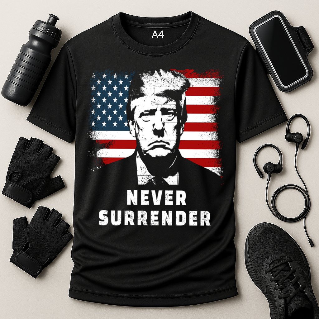 Trump Never Surrender Cooling Performance Crew T-Shirt