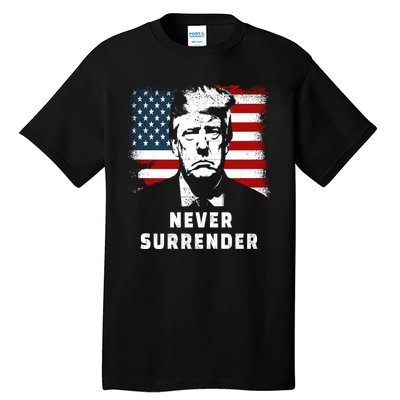 Trump Never Surrender Tall T-Shirt