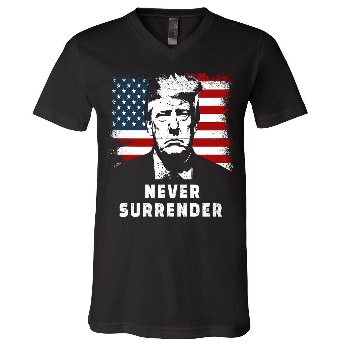 Trump Never Surrender V-Neck T-Shirt