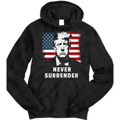 Trump Never Surrender Tie Dye Hoodie