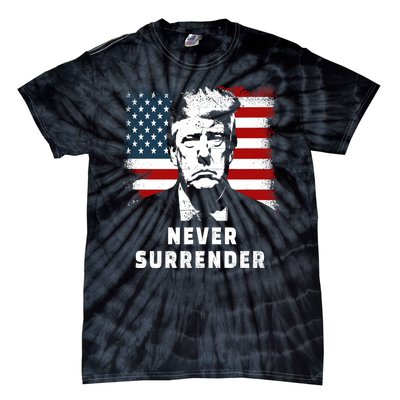 Trump Never Surrender Tie-Dye T-Shirt