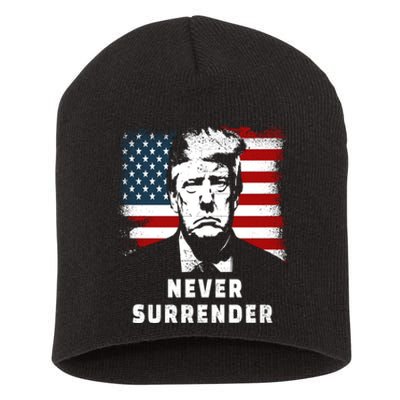 Trump Never Surrender Short Acrylic Beanie