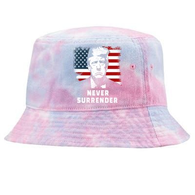 Trump Never Surrender Tie-Dyed Bucket Hat