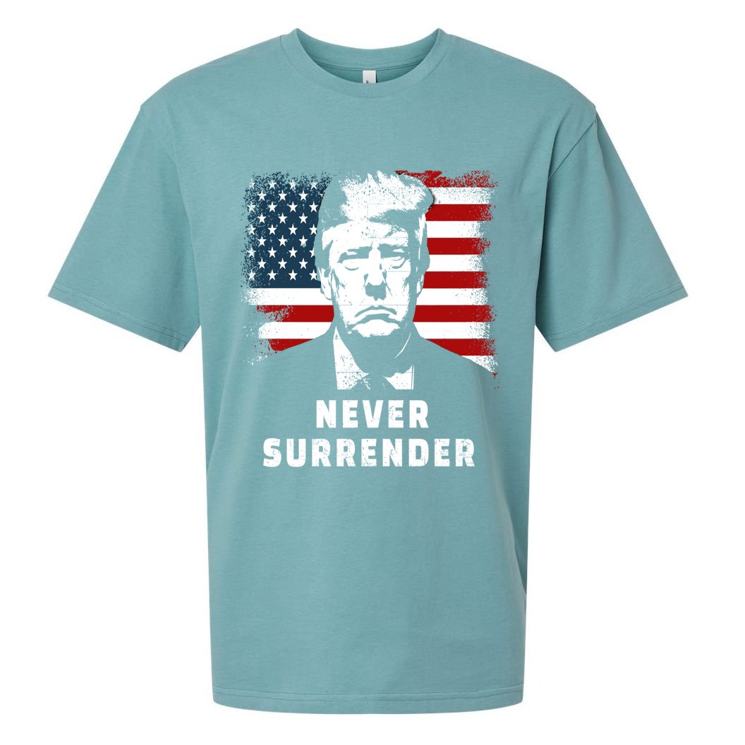 Trump Never Surrender Sueded Cloud Jersey T-Shirt