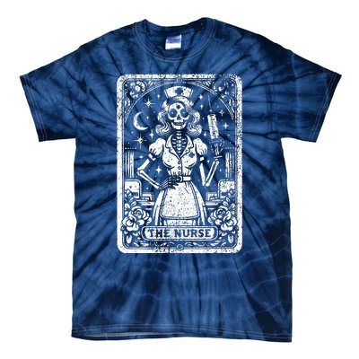 The Nurse Skeleton Tarot Card Funny Nursing Nurse Rn Lpn Np Tie-Dye T-Shirt