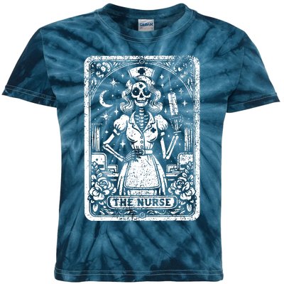 The Nurse Skeleton Tarot Card Funny Nursing Nurse Rn Lpn Np Kids Tie-Dye T-Shirt