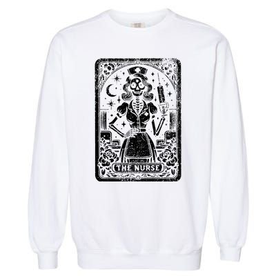 The Nurse Skeleton Tarot Card Funny Nursing Nurse Rn Lpn Np Garment-Dyed Sweatshirt