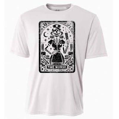 The Nurse Skeleton Tarot Card Funny Nursing Nurse Rn Lpn Np Cooling Performance Crew T-Shirt