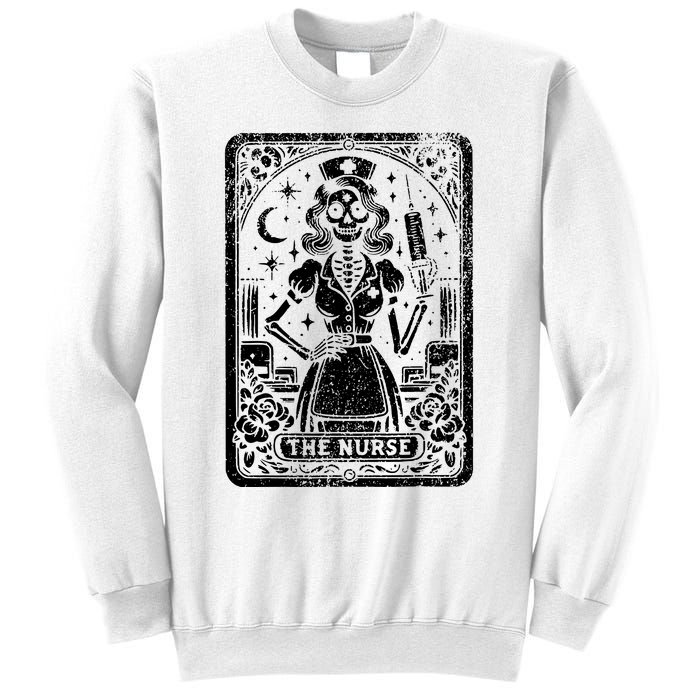 The Nurse Skeleton Tarot Card Funny Nursing Nurse Rn Lpn Np Sweatshirt