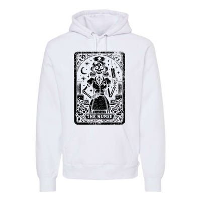 The Nurse Skeleton Tarot Card Funny Nursing Nurse Rn Lpn Np Premium Hoodie