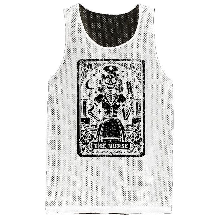 The Nurse Skeleton Tarot Card Funny Nursing Nurse Rn Lpn Np Mesh Reversible Basketball Jersey Tank