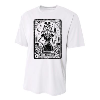 The Nurse Skeleton Tarot Card Funny Nursing Nurse Rn Lpn Np Performance Sprint T-Shirt