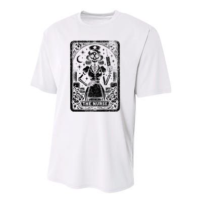 The Nurse Skeleton Tarot Card Funny Nursing Nurse Rn Lpn Np Youth Performance Sprint T-Shirt