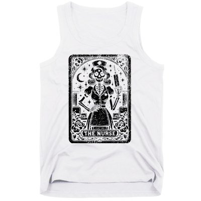 The Nurse Skeleton Tarot Card Funny Nursing Nurse Rn Lpn Np Tank Top