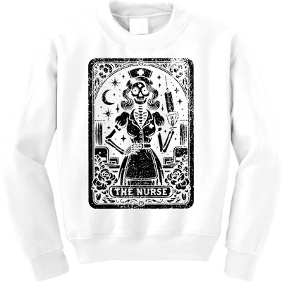 The Nurse Skeleton Tarot Card Funny Nursing Nurse Rn Lpn Np Kids Sweatshirt