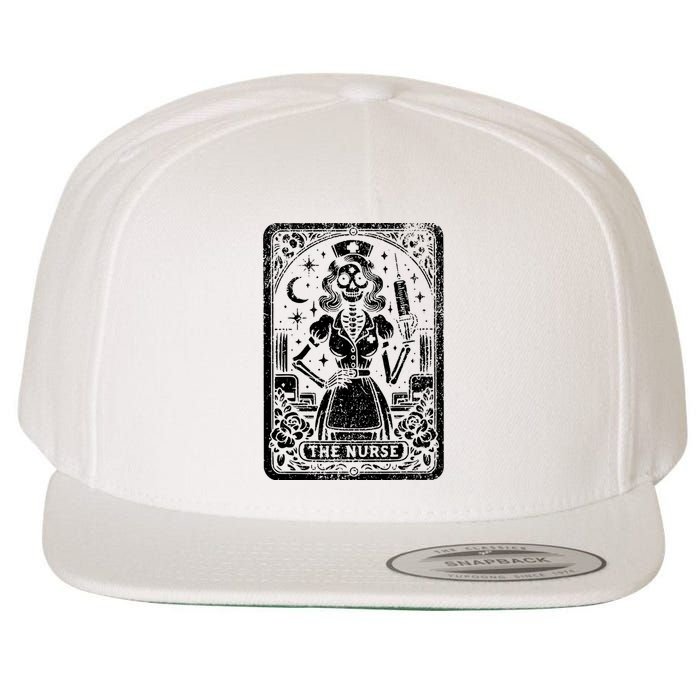 The Nurse Skeleton Tarot Card Funny Nursing Nurse Rn Lpn Np Wool Snapback Cap