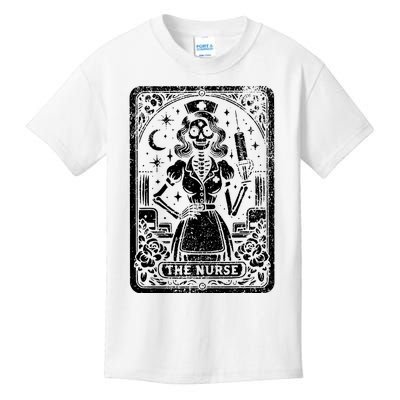 The Nurse Skeleton Tarot Card Funny Nursing Nurse Rn Lpn Np Kids T-Shirt