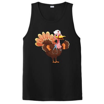 Turkey Nurse Stethoscope Funny Thanksgiving Nurses Rn Icu Er Gift PosiCharge Competitor Tank