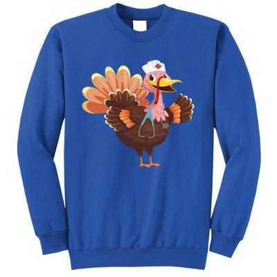 Turkey Nurse Stethoscope Funny Thanksgiving Nurses Rn Icu Er Gift Sweatshirt