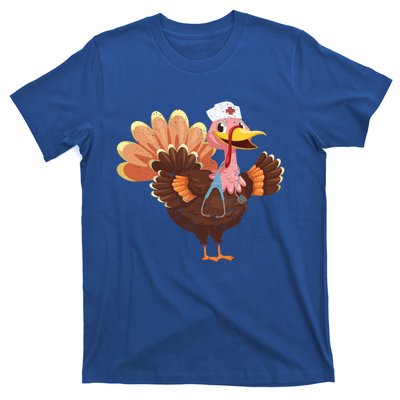 Turkey Nurse Stethoscope Funny Thanksgiving Nurses Rn Icu Er Gift T-Shirt