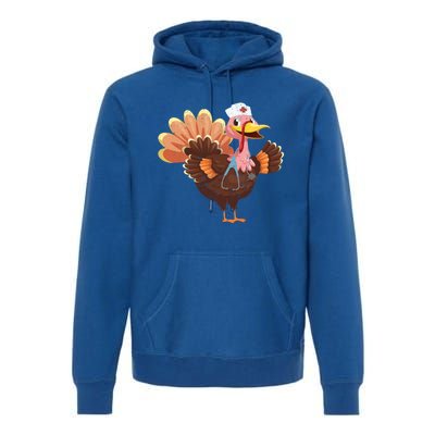 Turkey Nurse Stethoscope Funny Thanksgiving Nurses Rn Icu Er Gift Premium Hoodie