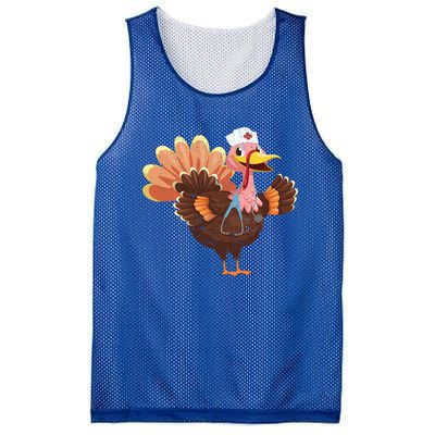 Turkey Nurse Stethoscope Funny Thanksgiving Nurses Rn Icu Er Gift Mesh Reversible Basketball Jersey Tank