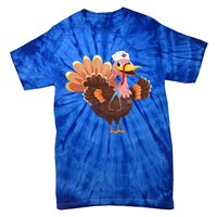 Turkey Nurse Stethoscope Funny Thanksgiving Nurses Rn Icu Er Gift Tie-Dye T-Shirt