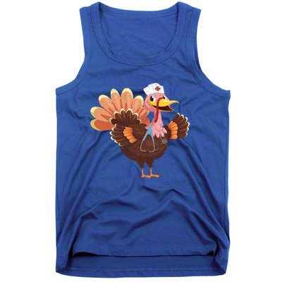 Turkey Nurse Stethoscope Funny Thanksgiving Nurses Rn Icu Er Gift Tank Top