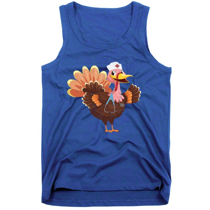 Turkey Nurse Stethoscope Funny Thanksgiving Nurses Rn Icu Er Gift Tank Top