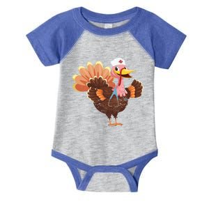 Turkey Nurse Stethoscope Funny Thanksgiving Nurses Rn Icu Er Gift Infant Baby Jersey Bodysuit